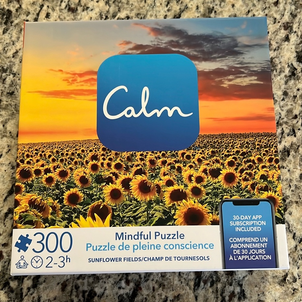 Calm 300 Piece Jigsaw Puzzle For Stress Relief Sunflower Field New